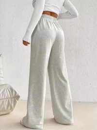 ESSENTIAL FLEECE WIDE LEG PANTS