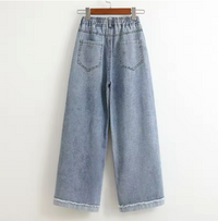 LIGHT WASH RELAXED WIDE LEG JEANS
