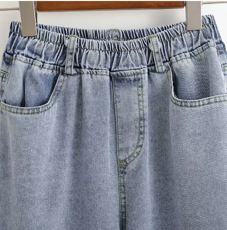 LIGHT WASH RELAXED WIDE LEG JEANS