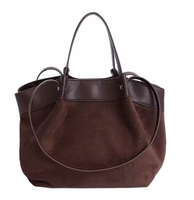 CLASSIC SUEDE PANEL HANDBAG