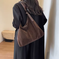 VINTAGE LIGHTWEIGHT SUEDE HANDBAG