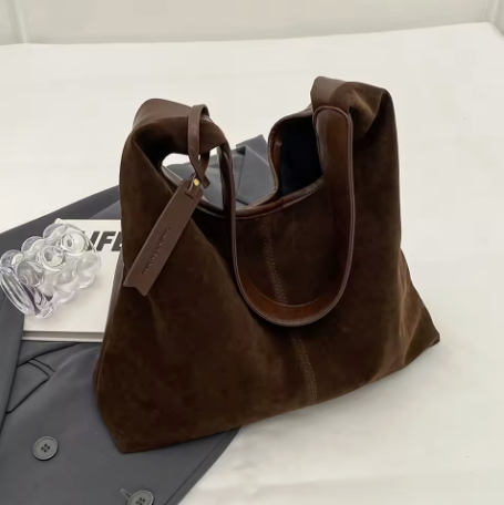 VINTAGE LIGHTWEIGHT SUEDE HANDBAG