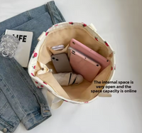 CHERRY CORDUROY EVERYDAY TOTE