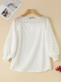 ELEGANT LACE PATCHWORK SWEATER