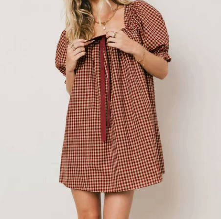 HONEYWOOD CHECK MINI DRESS