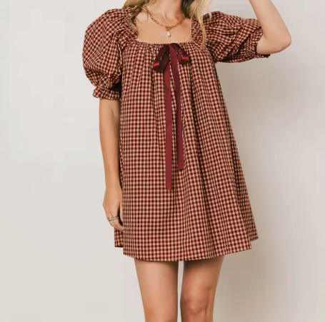 HONEYWOOD CHECK MINI DRESS